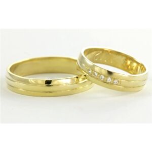 Snubní prsteny zlaté 0077 + DÁREK ZDARMA