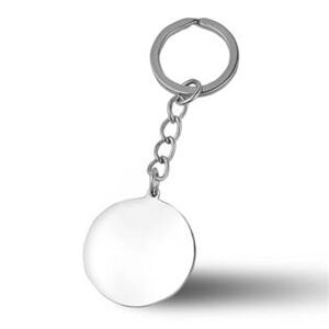 Šperky4U Ocelový přívěšek na klíče - kulatá destička - OPT1003