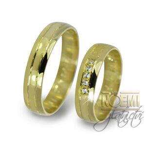 Snubní prsteny zlaté 1077 + DÁREK ZDARMA