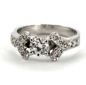 Prsten z bílého zlata s diamanty + DÁREK ZDARMA