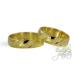 Snubní prsteny zlaté půlkulaté 0092 + DÁREK ZDARMA