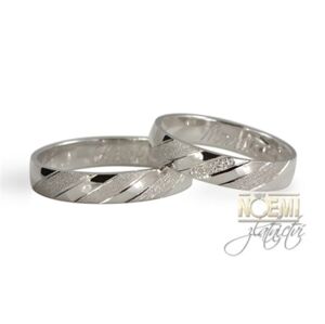 Snubní prsteny bílé zlato 0093 + DÁREK ZDARMA