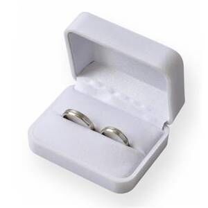 Šperky4U Semišová dárková krabička na snubní prsteny - KR0004-WH