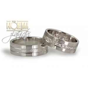 Snubní prsteny s diamanty/zirkony 0105 + DÁREK ZDARMA