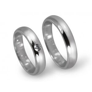 Snubní prsteny bílé zlato 0106 + DÁREK ZDARMA