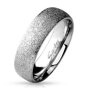Šperky4U Ocelový prsten pískovaný, šíře 6 mm - velikost 67 - OPR0003-6-67