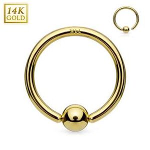 Šperky4U Zlatý piercing - kruh, Au 585/1000 - ZL01042-10082-YG
