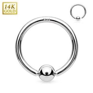 Šperky4U Zlatý piercing - kruh, Au 585/1000 - ZL01042-10062-WG