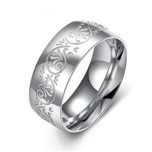 Šperky4U OR00091 Pánský ocelový prsten s ornamenty - velikost 54 - OPR0091-54