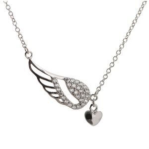 Dámský náhrdelník andělské křídlo se srdíčkem STNAH0002F