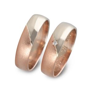 Snubní prsteny bílé zlato 0124 + DÁREK ZDARMA