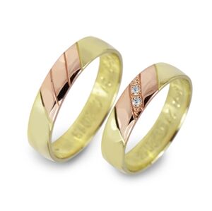 Snubní prsteny zlaté půlkulaté 0127 + DÁREK ZDARMA