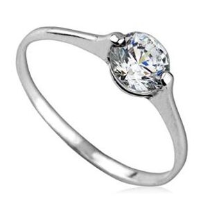 Šperky4U Stříbrný prsten se zirkonem - velikost 57 - ZB2206-57