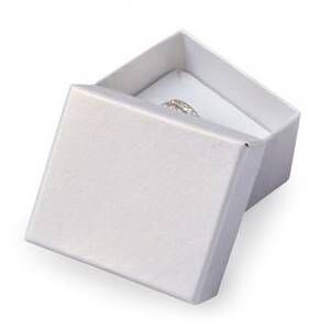 Šperky4U Dárková krabička na prsten nebo náušnice bílá - KR0189-WH