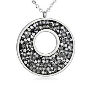 NUBIS® Ocelový náhrdelník s krystaly Crystals from Swarovski®, LIGHT CHROME - LV5001-CHR