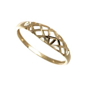 Prsten ze žlutého zlata bez kamínků PR0189F + DÁREK ZDARMA