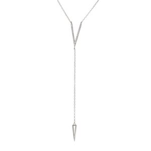 Dámský stříbrný náhrdelník s čirými zirkony SVLN0101X14B128