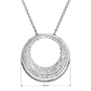 EVOLUTION GROUP CZ Stříbrný náhrdelník kruh s krystaly Crystals from Swarovski®  - 32026.1