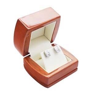 Šperky4U Dřevěná dárková krabička na náušnice nebo řetízek - KR0193