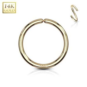 Šperky4U Zlatý piercing - kruh, Au 585/1000 - ZL01180-1208-YG
