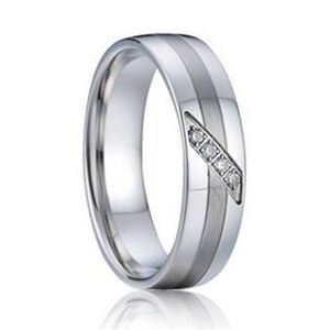 7AE AN1041 Dámský snubní prsten se zirkony, stříbro AG 925/1000 - velikost 50 - AN1041-D-50