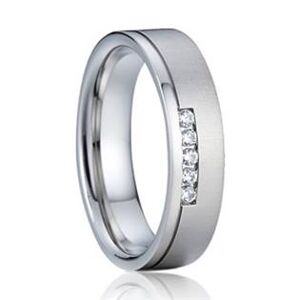 7AE AN1040 Dámský snubní prsten se zirkony, stříbro AG 925/1000 - velikost 49 - AN1040-D-49