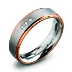 BOCCIA® Dámský titanový snubní prsten s diamanty 0134-02 - velikost 58 - 0134-0258