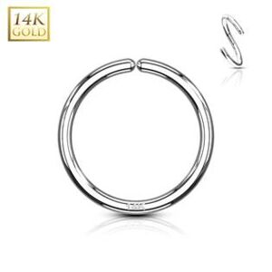 Šperky4U Zlatý piercing - kruh, Au 585/1000 - ZL01180-0808-WG