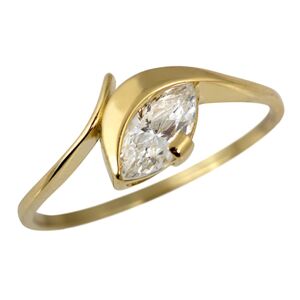 Zlatý prsten se zirkonem PR0304F + DÁREK ZDARMA