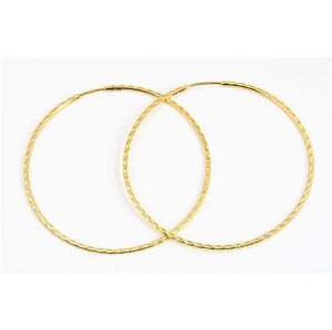 Dámské náušnice kruhy ze žlutého zlata 50 mm NA0531F + DÁREK ZDARMA