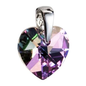 Stříbrný přívěsek s krystaly Swarovski fialové srdce 34003.5
