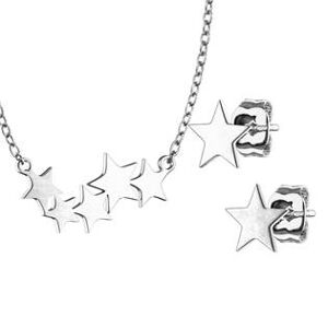 Šperky4U Set šperků z chirurgické oceli, hvězdičky - SET0072-ST