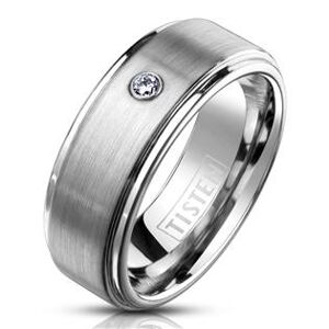 Spikes USA TIS0012 Snubní prsten TISTEN se zirkonem - velikost 52 - TIS0012-6ZR-52