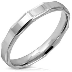 Šperky4U NSS3007 Dámský snubní ocelový prsten - velikost 61 - NSS3007-4-61