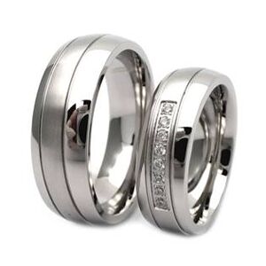 NUBIS® Dámský snubní prsten ocel, šíře 6 mm, vel. 52 - velikost 52 - NSS3015-ZR-52