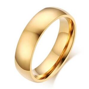 Šperky4U Zlacený ocelový prsten, vel. 62 - velikost 62 - OPR0092-6-62