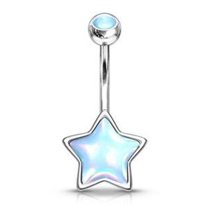 Šperky4U Piercing do pupíku hvězda - WP01328-Q