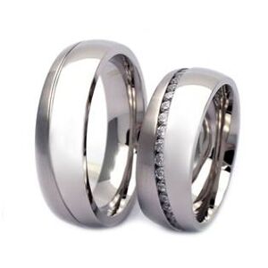 NUBIS® NSS3012 Pánský snubní prsten ocel - velikost 68 - NSS3012-68