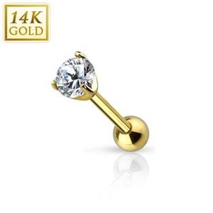 Šperky4U Zlatý cartilage piercing do ucha - ZL01213-03-YG