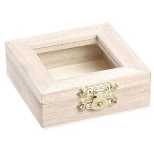 KNORR prandell Malá dřevěná krabička s proskleným víčkem - KRD39