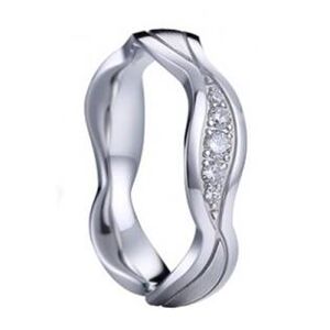 7AE AN1046 Dámský stříbrný snubní prsten - velikost 58 - AN1046-D-58