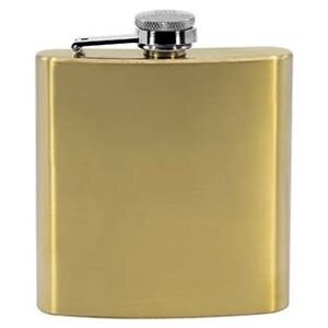 MEEX Ocelová kapesní lahev - placatka zlatá 175ml v dárkovém balení - 97128