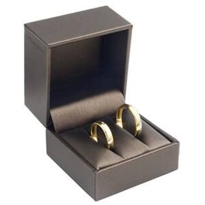 Šperky4U Dárková krabička na snubní prsteny, kovově hnědá - KR0171-BR