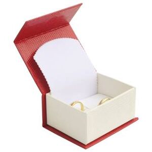Šperky4U Červená dárková krabička na snubní prsteny magnetické zavírání - KR0350-R