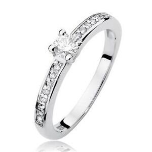 NUBIS® Zlatý zásnubní prsten s diamanty - velikost 55 - W-288W0.28-55