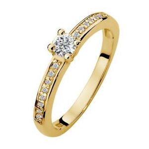 NUBIS® Zlatý zásnubní prsten s diamanty - velikost 52 - W-288G0.28-52