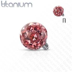 Šperky4U Náhradní kulička TITAN, závit 1,2 mm, barva růžová - TIT1117P-03