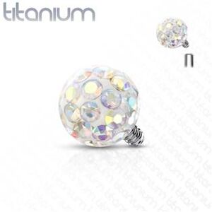 Šperky4U Náhradní kulička TITAN, závit 1,2 mm, barva duhová - TIT1117AB-04