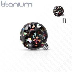 Šperky4U Náhradní kulička TITAN, závit 1,2 mm, barva Vitrail Medium - TIT1117VM-03