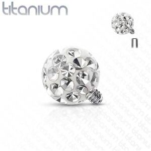 Šperky4U Náhradní kulička TITAN, závit 1,2 mm, barva čirá - TIT1117C-04